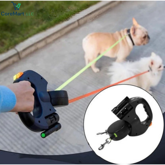 COREMART™ – Dual Retractable Dog Leash